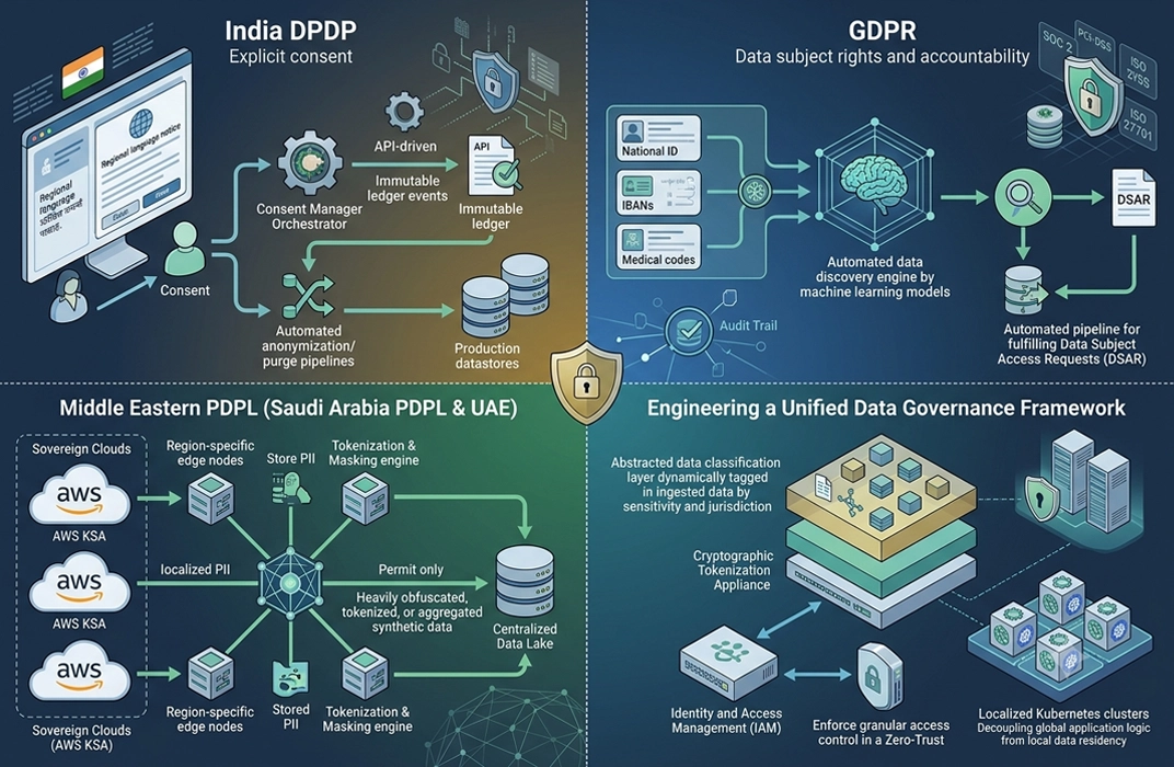 The CISO’s Blueprint for Multi-Jurisdictional Privacy: Harmonizing India DPDP, GDPR, and Middle Eastern PDPL